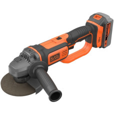 BLACK+DECKER Akku-Winkelschleifer BCG720M1, 18Volt(schwarz/orange, Li-Ionen Akku 4Ah)