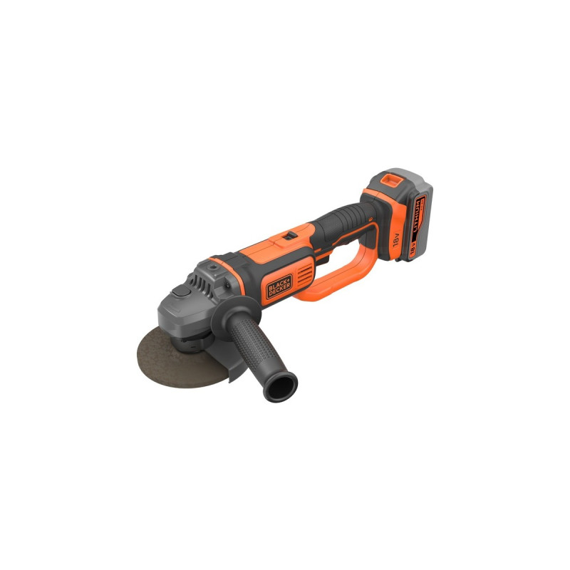 BLACK+DECKER Akku-Winkelschleifer BCG720M1, 18Volt(schwarz/orange, Li-Ionen Akku 4Ah)