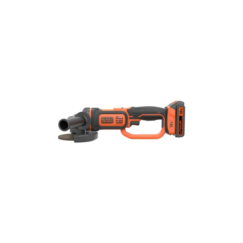 BLACK+DECKER Akku-Winkelschleifer BCG720M1, 18Volt(schwarz/orange, Li-Ionen Akku 4Ah)
