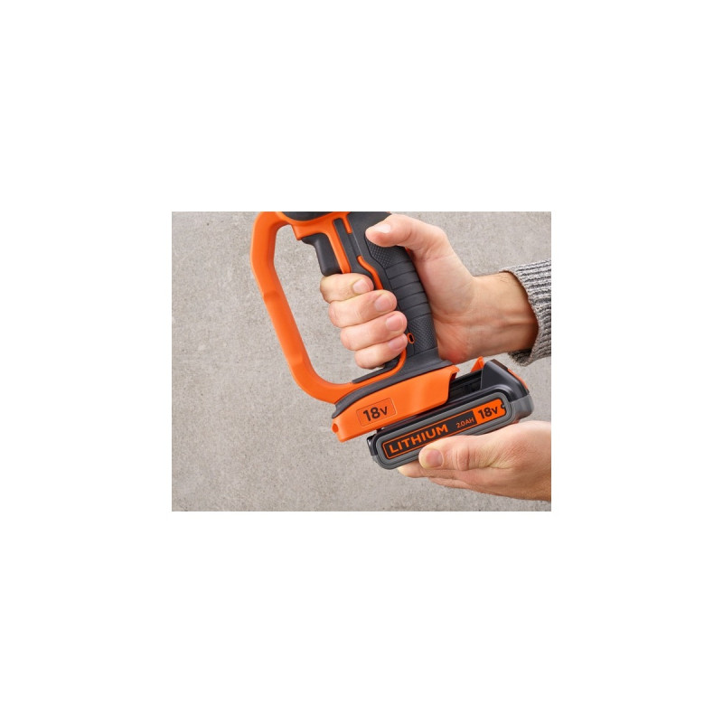 BLACK+DECKER Akku-Winkelschleifer BCG720M1, 18Volt(schwarz/orange, Li-Ionen Akku 4Ah)