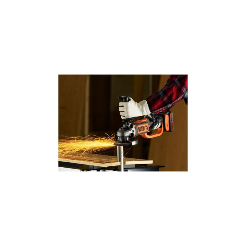 BLACK+DECKER Akku-Winkelschleifer BCG720N, 18Volt(schwarz/orange, ohne Akku und Ladegerät)