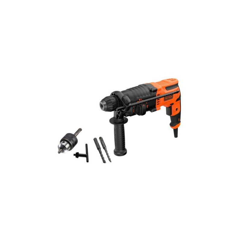 BLACK+DECKER Bohrhammer BEHS01-QS(schwarz/orange, 650 Watt)