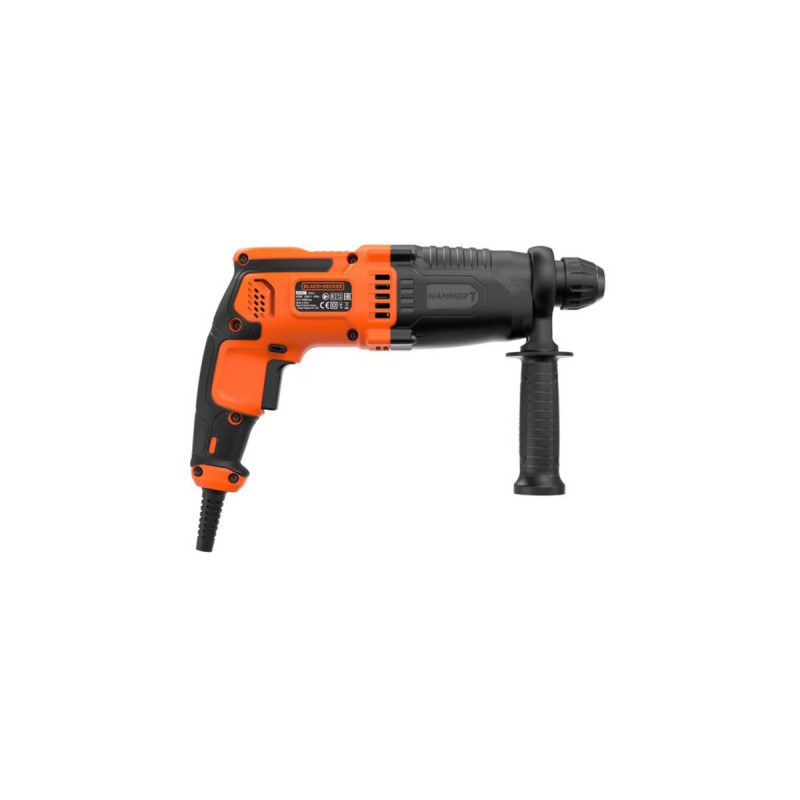 BLACK+DECKER Bohrhammer BEHS01-QS(schwarz/orange, 650 Watt)