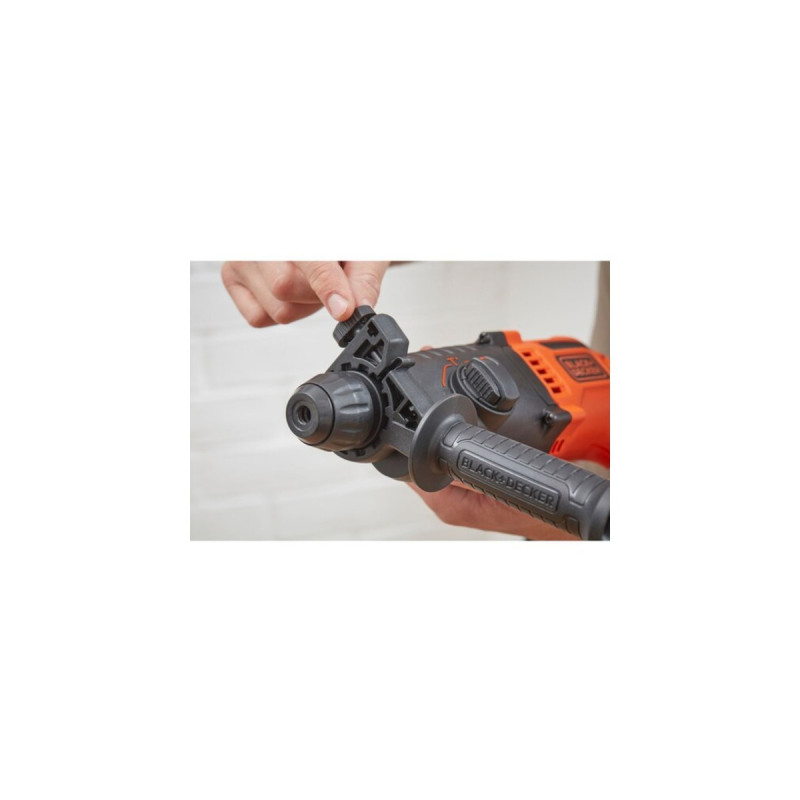 BLACK+DECKER Bohrhammer BEHS01-QS(schwarz/orange, 650 Watt)