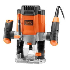 BLACK+DECKER Elektronik-Oberfräse KW1200E-QS(orange/schwarz, 1.200 Watt)
