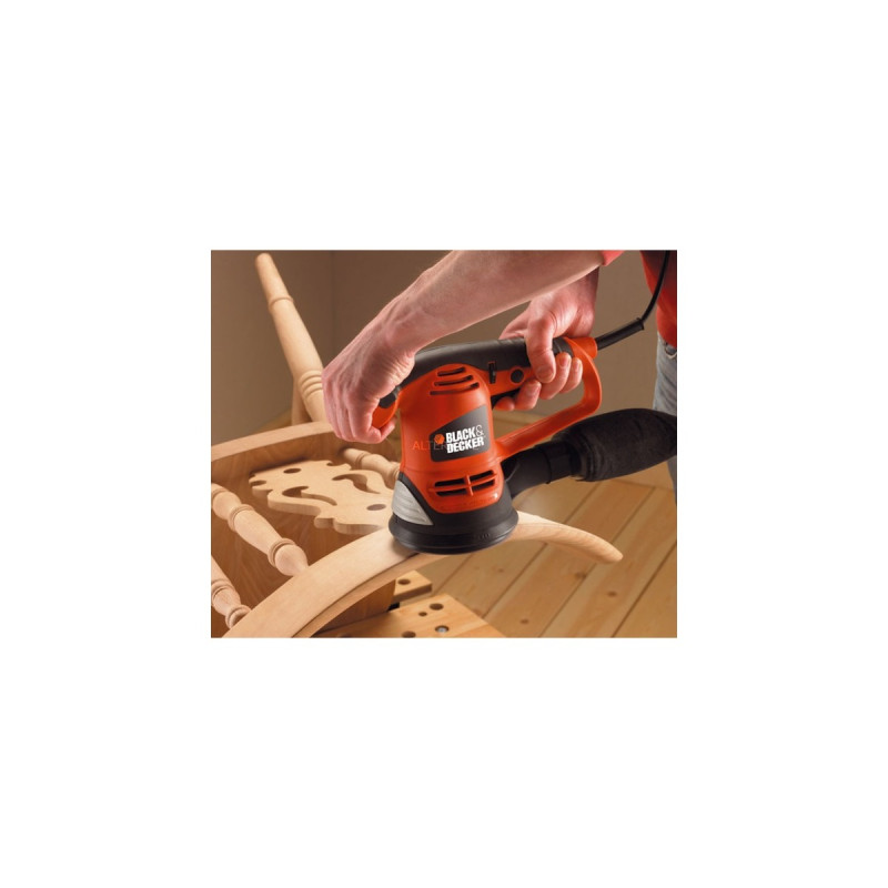 BLACK+DECKER Exzenterschleifer KA191EK(orange/schwarz, Transportkoffer, 480 Watt)