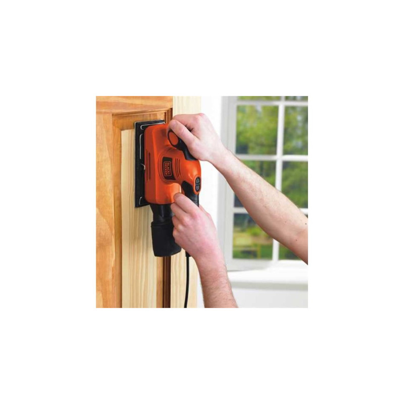 BLACK+DECKER Kompakt-Schwingschleifer KA320EKA(orange/schwarz, Koffer, 240 Watt)