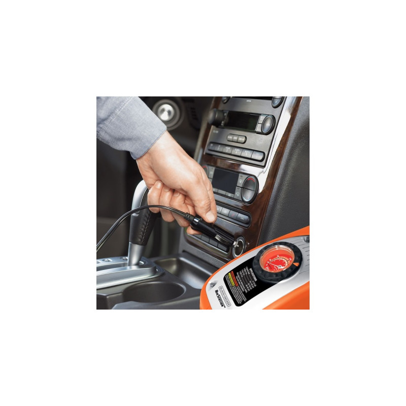 BLACK+DECKER Kompressor ASI300, 11bar, Luftpumpe(orange/schwarz, 12 Volt Zigarettenzünder-Anschluss)