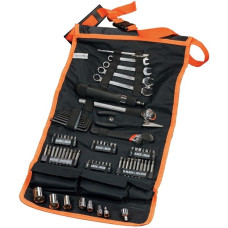 BLACK+DECKER Mechaniker-Set mit Rolltasche, 76-teilig, Werkzeug-Set(schwarz/orange)