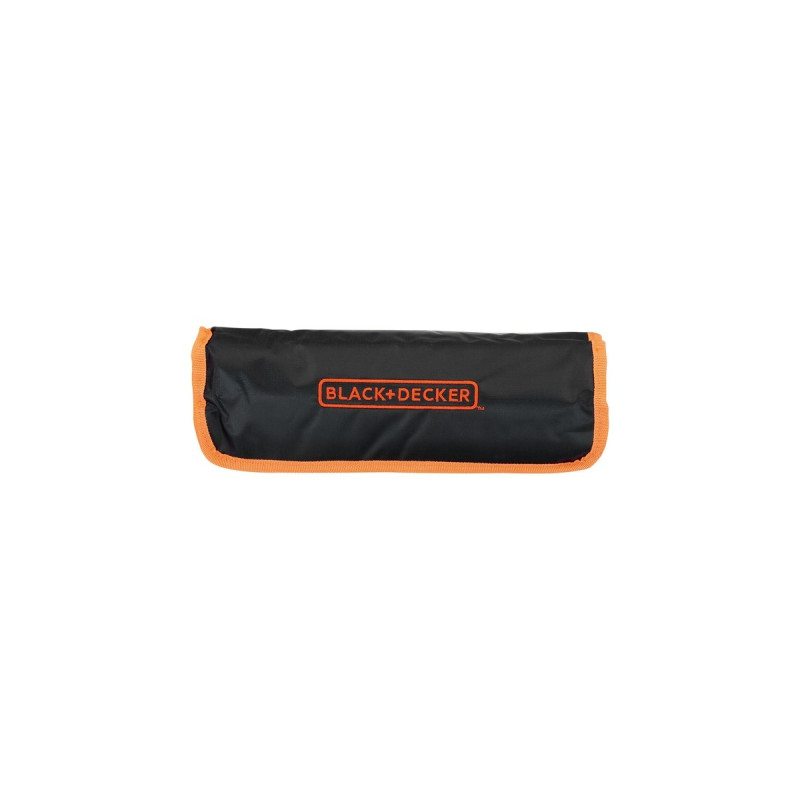 BLACK+DECKER Mechaniker-Set mit Rolltasche, 76-teilig, Werkzeug-Set(schwarz/orange)