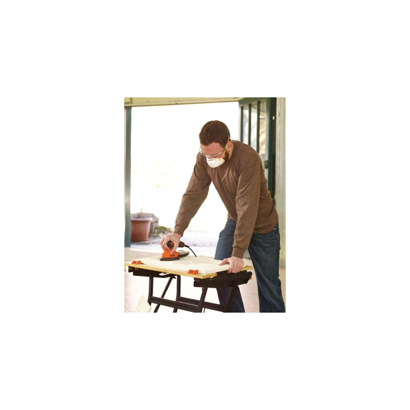 BLACK+DECKER Mouse-Schleifer KA2000, Deltaschleifer(orange/schwarz, 120 Watt, mit Tasche u. 6-tlg. Schleifzubehör)