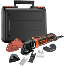 BLACK+DECKER Multifunktions-Werkzeug MT300KA(orange/schwarz, Koffer, 300 Watt, 12-tlg. Zubehörset)