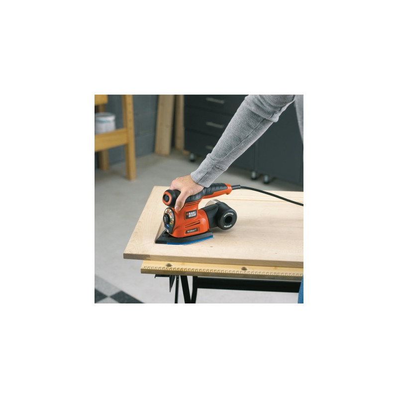 BLACK+DECKER Multischleifer KA280K(orange/schwarz, 220 Watt, Koffer)