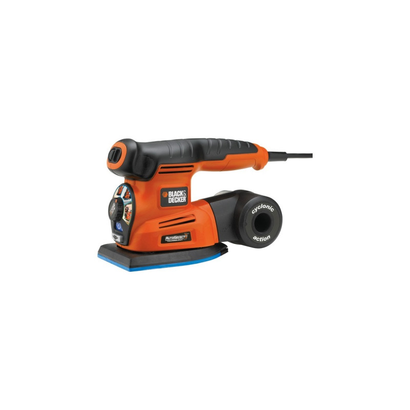 BLACK+DECKER Multischleifer KA280K(orange/schwarz, 220 Watt, Koffer)