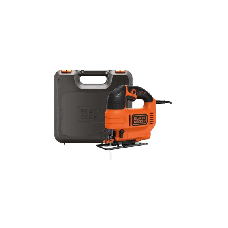 BLACK+DECKER Pendelhub-Stichsäge KS701PEK(orange/schwarz, Koffer, 520 Watt)