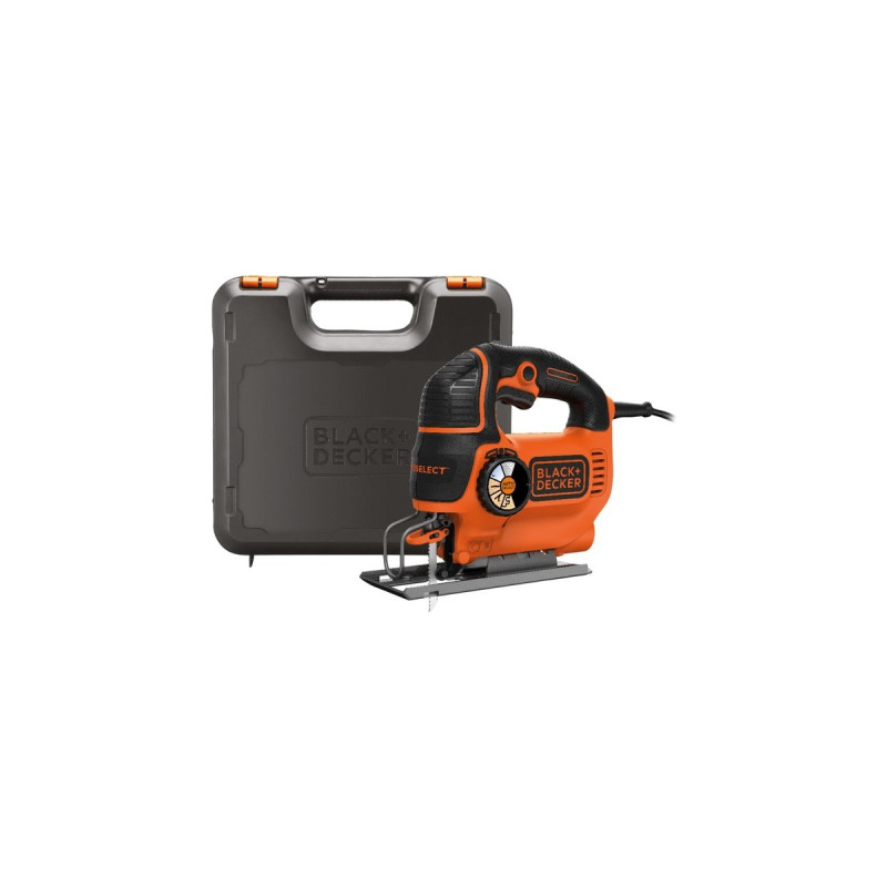 BLACK+DECKER Pendelhub-Stichsäge KS801SEK(orange/schwarz, Koffer, 550 Watt)