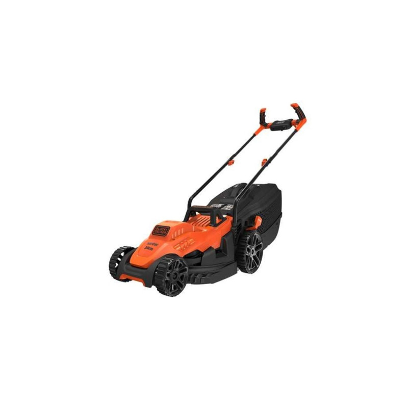 BLACK+DECKER Rasenmäher BEMW461BH-QS, 34cm(orange/schwarz, 1.400 Watt)