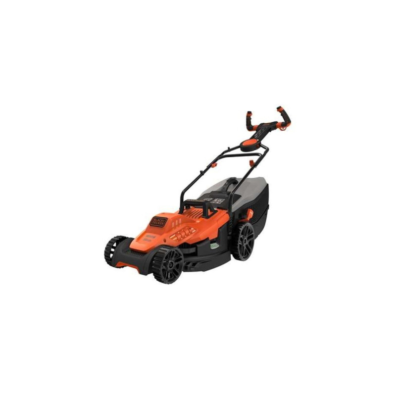 BLACK+DECKER Rasenmäher BEMW471ES-QS, 38cm(orange/schwarz, 1.600 Watt)