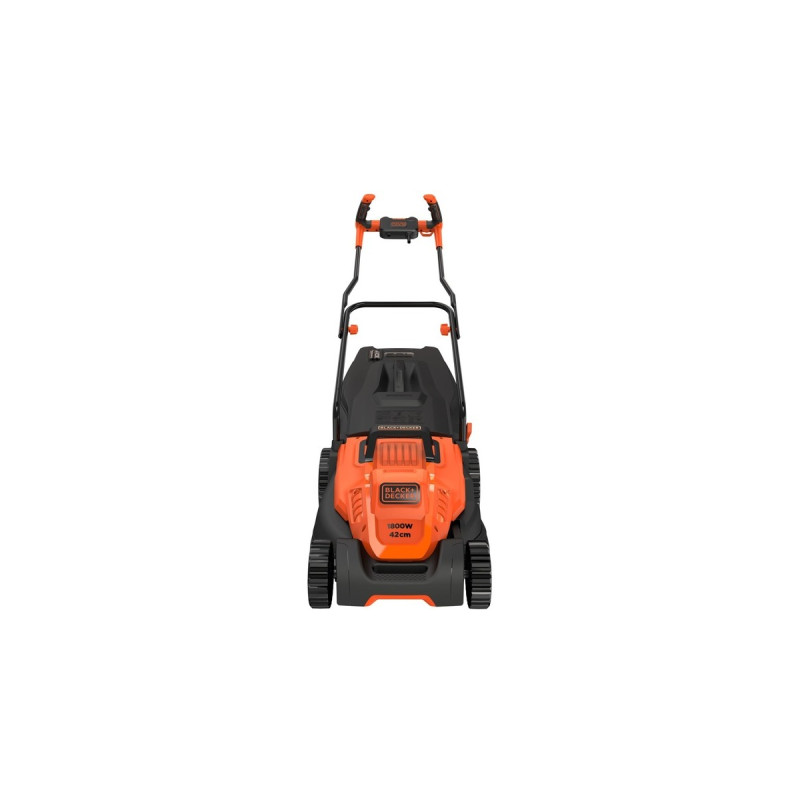 BLACK+DECKER Rasenmäher BEMW481BH-QS, 42cm(orange/schwarz, 1.800 Watt, Outlet)