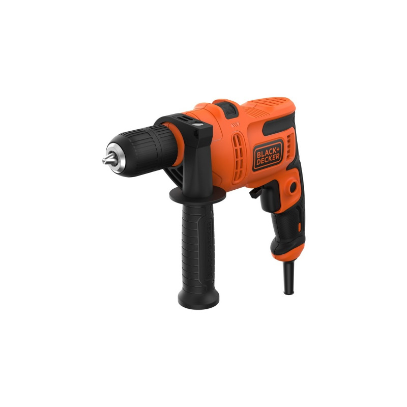 BLACK+DECKER Schlagbohrmaschine BEH200-QS(orange/schwarz, 500 Watt)