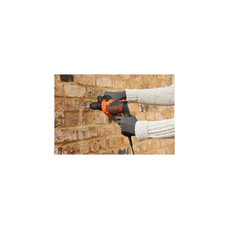 BLACK+DECKER Schlagbohrmaschine BEH710-QS(orange/schwarz, 710 Watt)