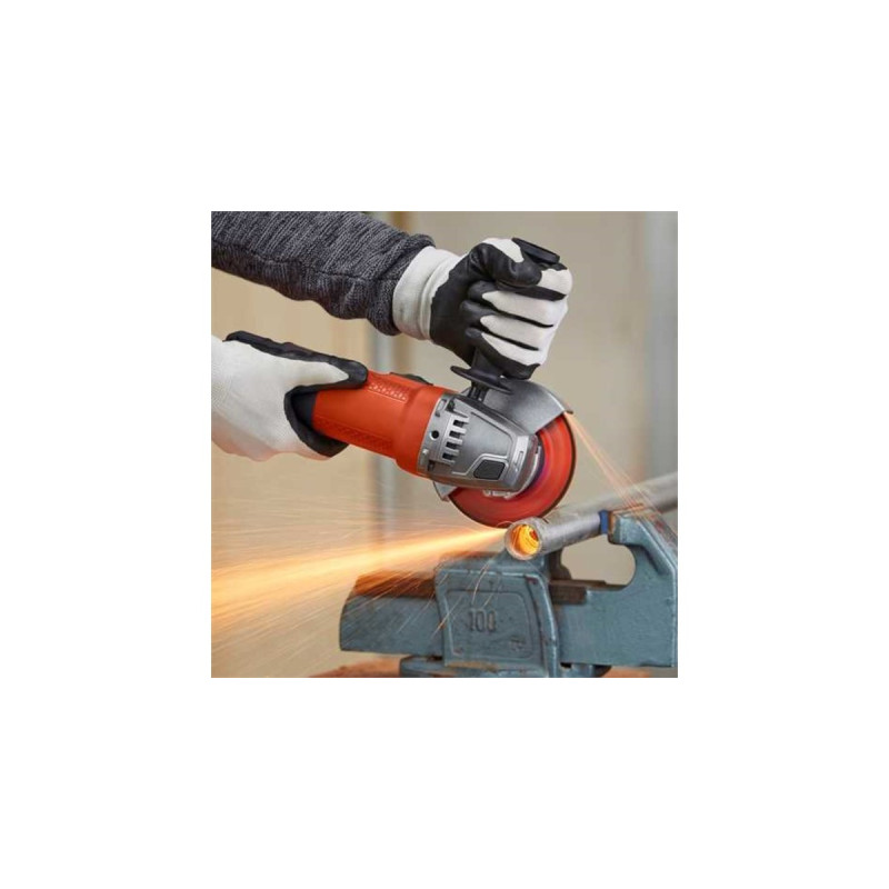 BLACK+DECKER Winkelschleifer BEG110(orange/schwarz, 750 Watt)