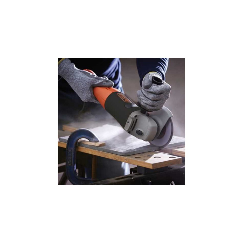 BLACK+DECKER Winkelschleifer KG1202K(orange/schwarz, 1.200 Watt, Koffer)