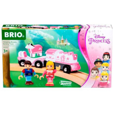 BRIO Disney Princess Dornröschen-Batterielok, Spielfahrzeug(inkl. Prinzessinnen-Waggon, Prinz Philip und Pferd Samson)
