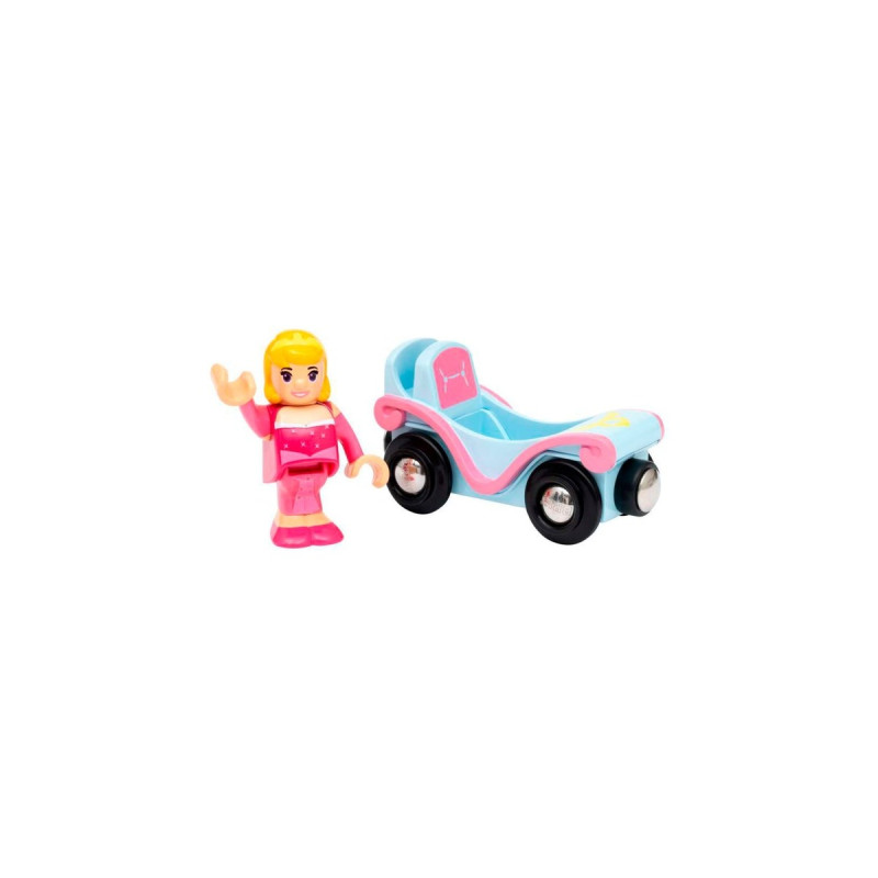 BRIO Disney Princess Dornröschen mit Waggon, Spielfahrzeug