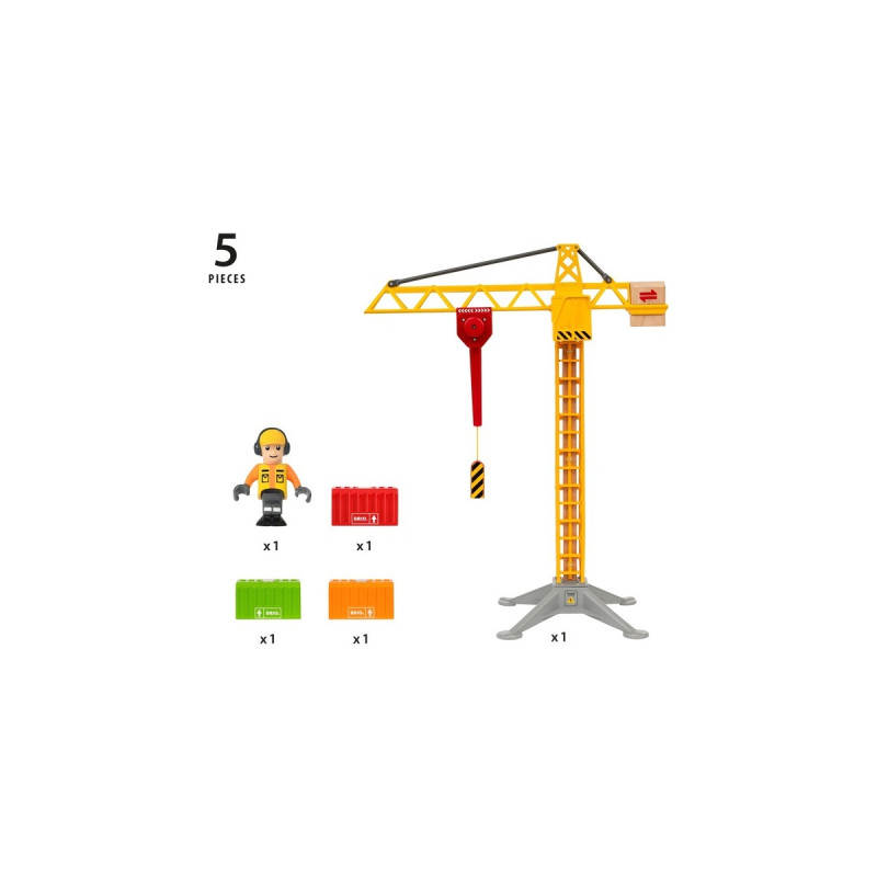 BRIO Großer Baukran mit Licht, Bahn