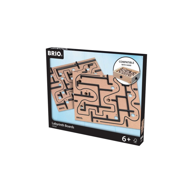 BRIO Labyrinth Ersatzplatten, Geschicklichkeitsspiel(braun/schwarz)