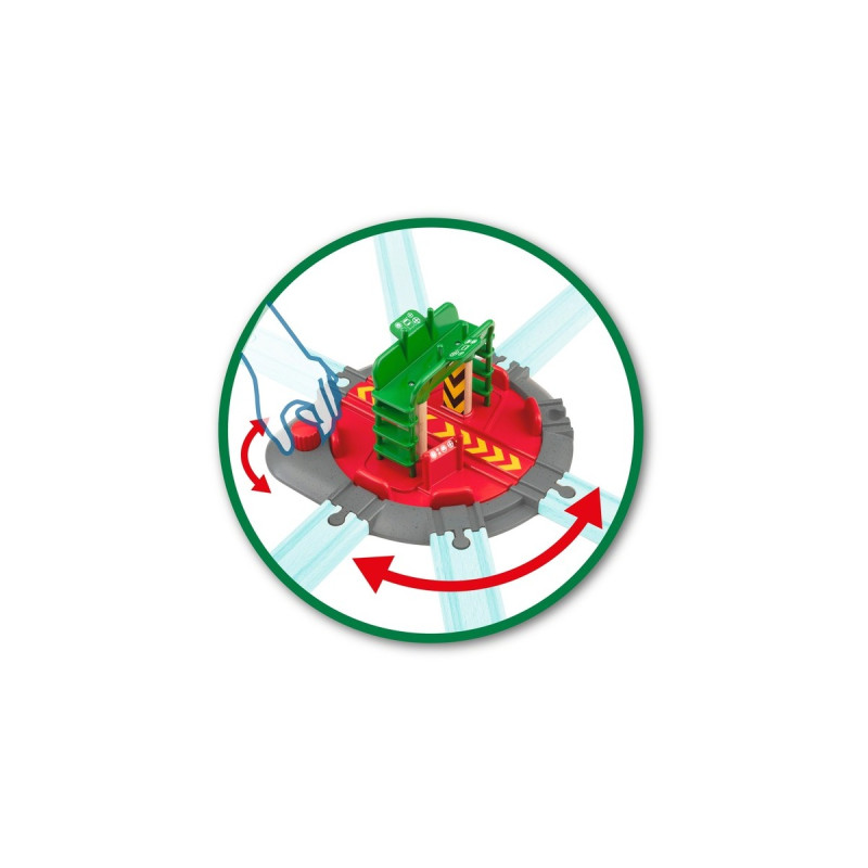 BRIO Lok-Drehscheibe mit Kontrollbrücke, Bahn