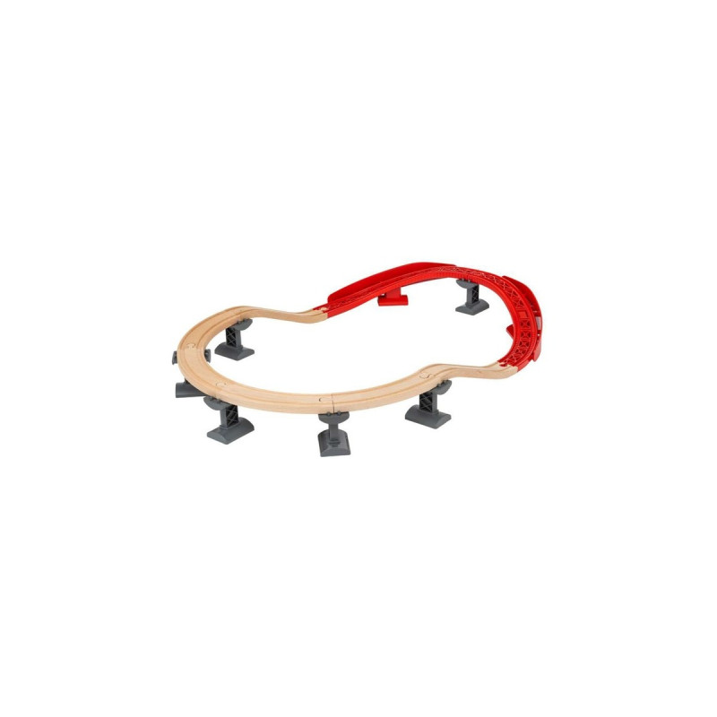 BRIO Schienenpaket Berg und Tal, Bahn(holz/rot, 16-teilig)