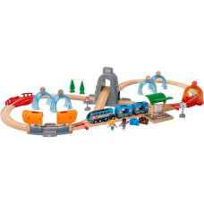BRIO Smart Tech Sound Action Tunnel Reisezug Set, Bahn