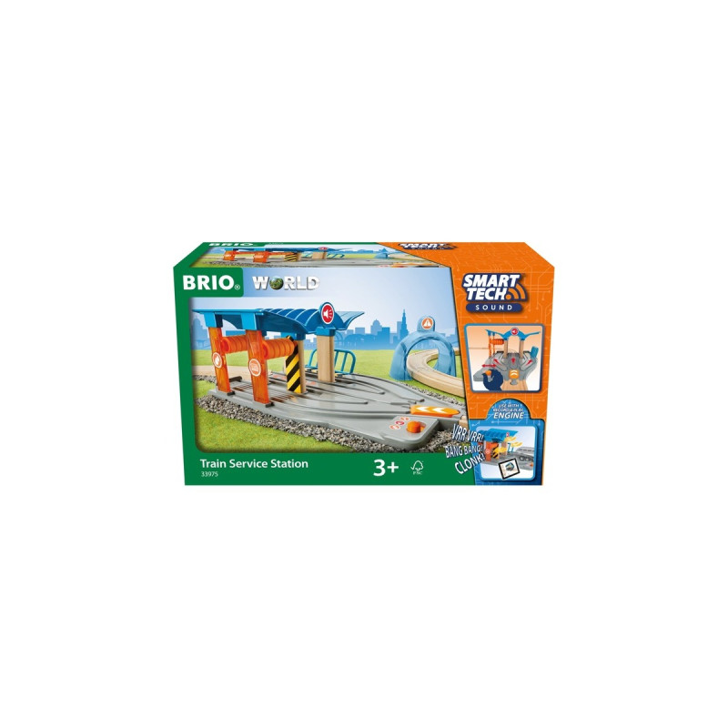 BRIO Smart Tech Sound Waschstraße mit Werkstatt, Spielgebäude