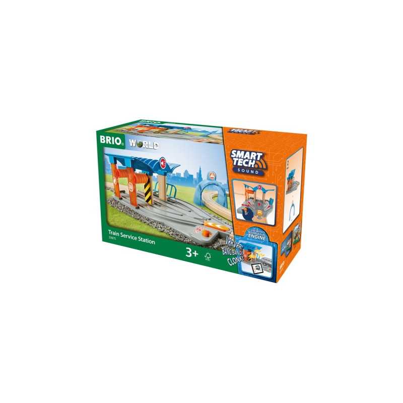 BRIO Smart Tech Sound Waschstraße mit Werkstatt, Spielgebäude