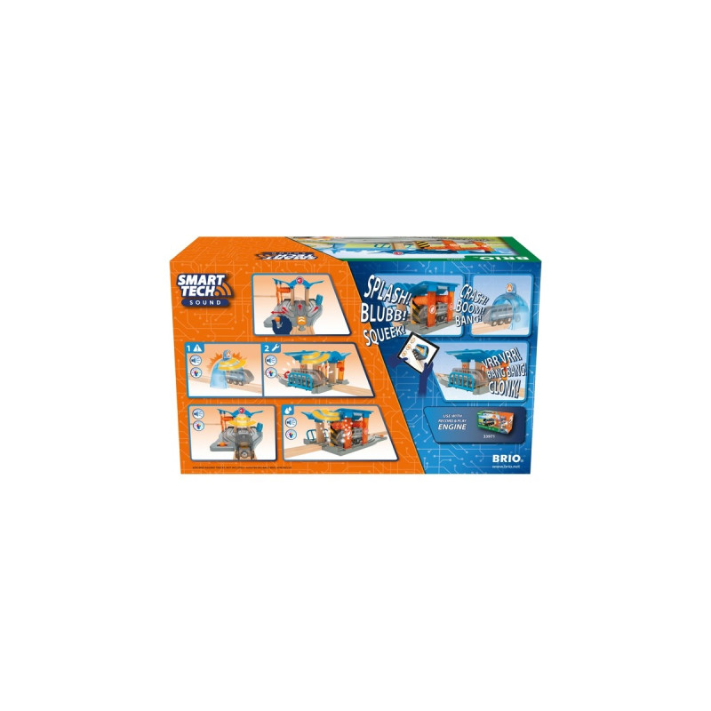 BRIO Smart Tech Sound Waschstraße mit Werkstatt, Spielgebäude