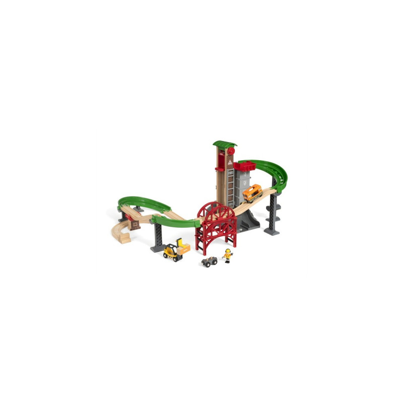 BRIO World Großes Lagerhaus-Set mit Aufzug, Spielgebäude