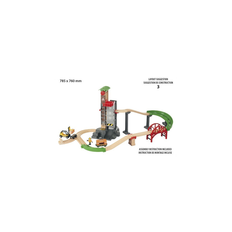 BRIO World Großes Lagerhaus-Set mit Aufzug, Spielgebäude