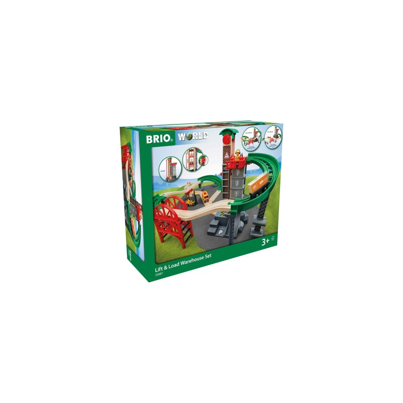 BRIO World Großes Lagerhaus-Set mit Aufzug, Spielgebäude