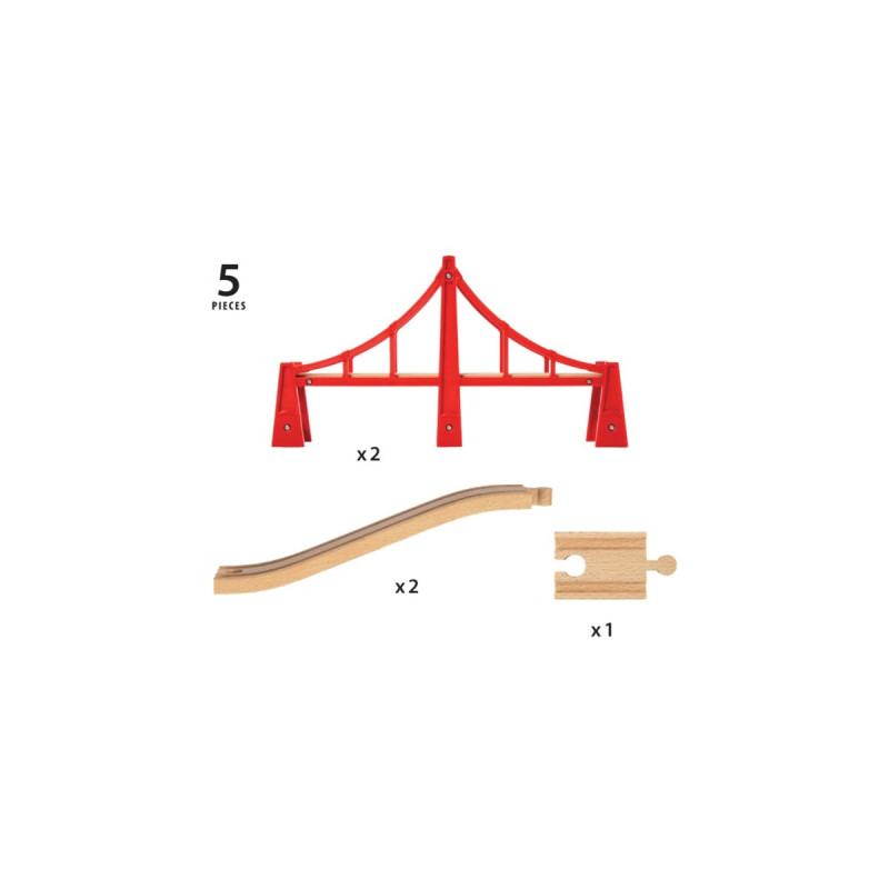 BRIO World Hängebrücke, Bahn(rot/braun)