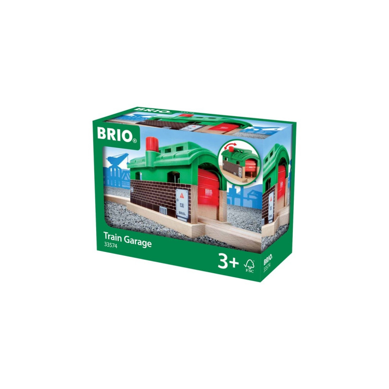 BRIO World Lokschuppen mit Rolltor, Bahn