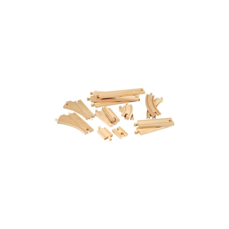 BRIO World Mittleres Schienensortiment, Bahn(holz)