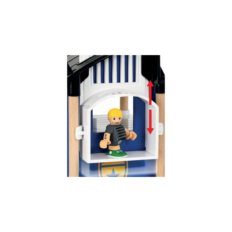 BRIO World Polizeistation mit Einsatzfahrzeug, Spielgebäude(blau/schwarz)