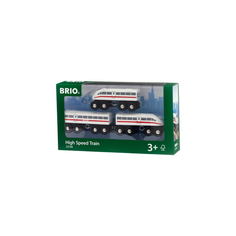 BRIO World Schnellzug mit Sound, Spielfahrzeug(weiß/schwarz, 3teilig)