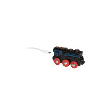 BRIO World Schwarze Akku-Lok mit Micro-USB, Spielfahrzeug(schwarz)