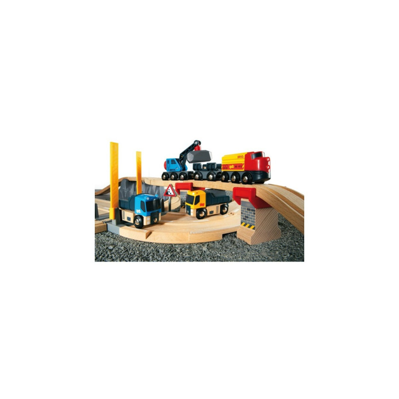 BRIO World Straßen & Schienen Steinverlade Set, Bahn