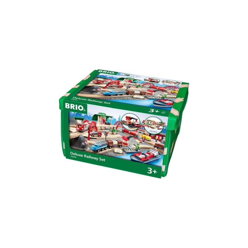 BRIO World Straßen und Schienen Bahn Set Deluxe