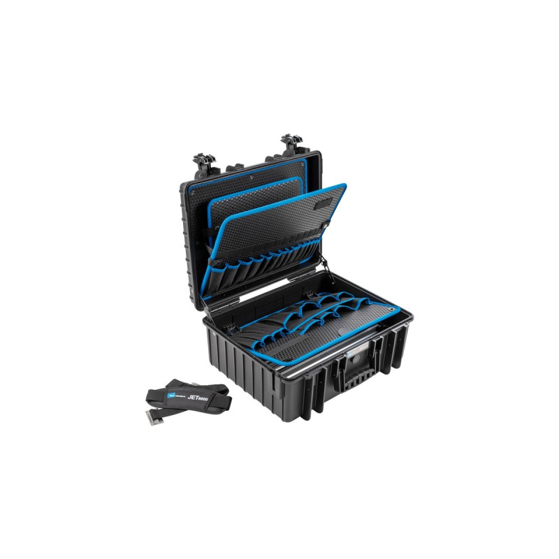 B&W Werkzeugkoffer JET 6000(schwarz/blau)