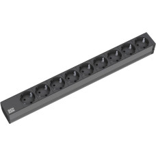 Bachmann 19" IT PDU Steckdosenleiste Basic 9-fach, 1HE(schwarz, 2 Meter)